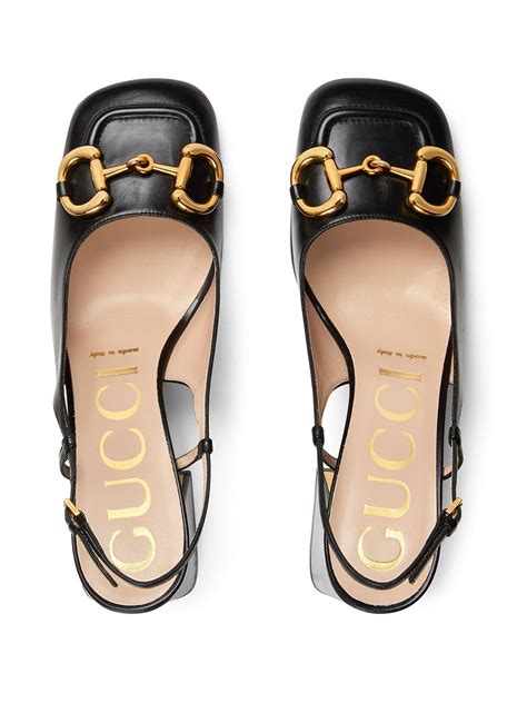 gucci baby horsebit slingback|gucci lido slingback pump.